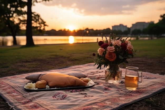 picnic on the park ground landscape