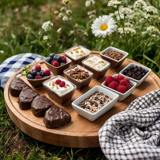 Photo picnic perfection a feast of healthy artful treats