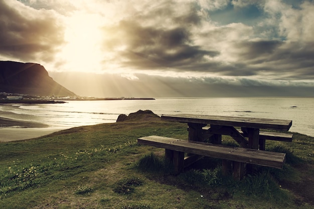 Picnic table in Iceland