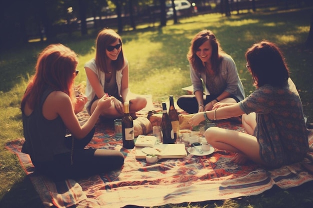 Picnic with friends enjoying a wine tasting Picnic Photos 2062jpg