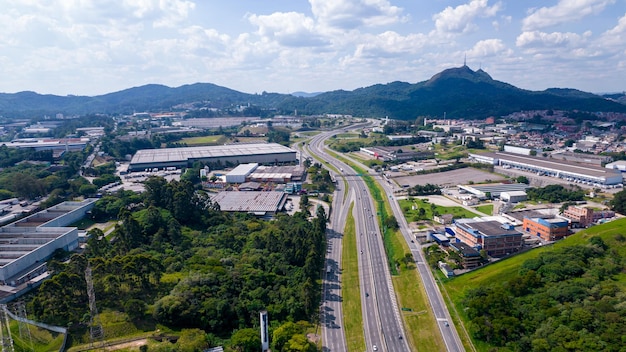 Pico do Jaragua in Osasco, So Paulo, Brazil. Highest point in the city of Sao Paulo. With the Bande