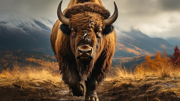 picture_a_scene_of_an_american_bison_standing_on_a_h