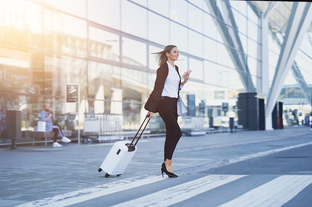 Picture of adult attractive woman in the city