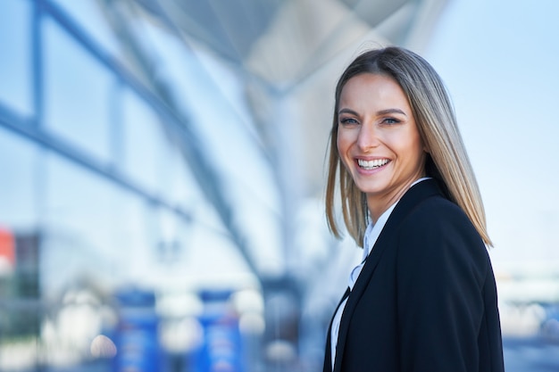 Picture of adult female passenger at the airport