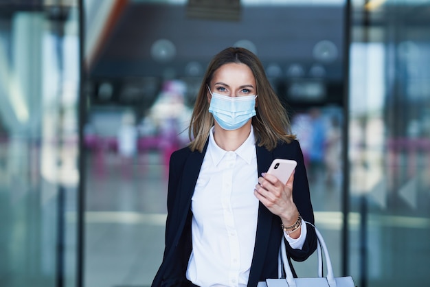 Picture of adult female passenger at the airport