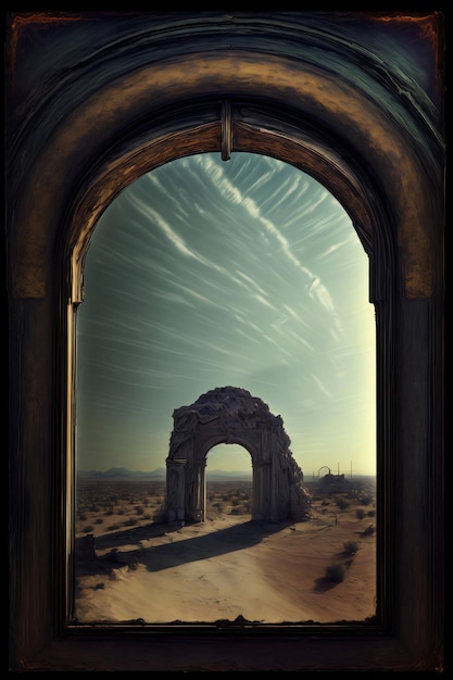 A Picture Of An Arch In The Desert