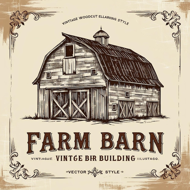 Photo a picture of a barn that says farm farm farm