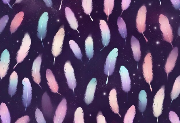 Photo picture bird feathers abstract galaxy starry background