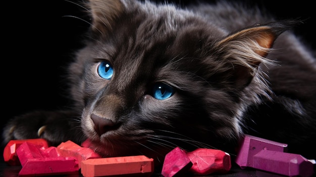 picture of black cat HD wallpaper photographic image