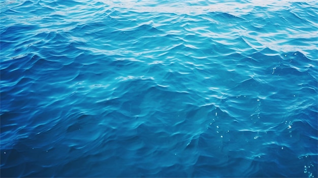 A picture of a blue ocean with a wave in the middle.