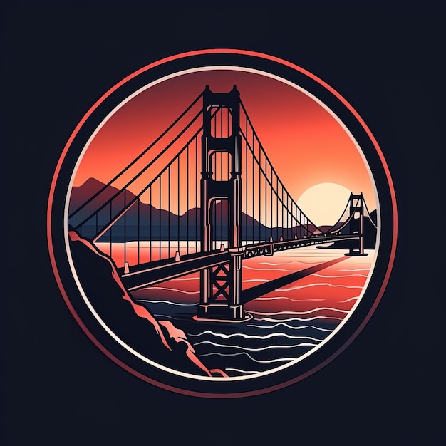 a picture of a bridge with the name san francisco on it