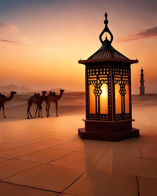 A picture of a camel and a lantern with the word camels on it