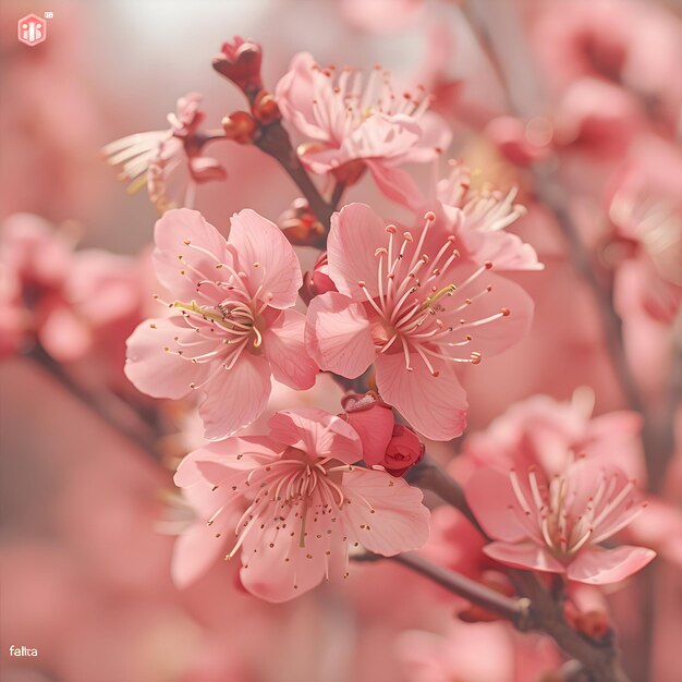 Photo a picture of a cherry tree with the word cherry blossom on it