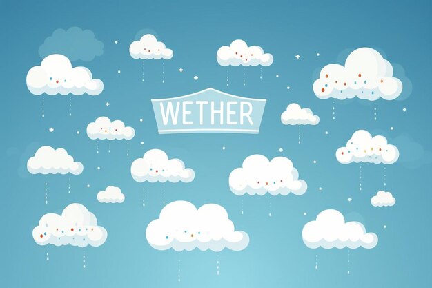 Photo a picture of clouds and the weather with the words weather and the weather