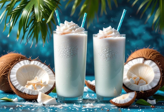 a picture of coconut milk and coconut milk