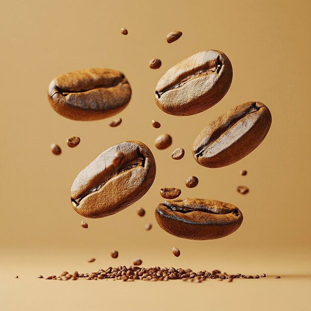 a picture of coffee beans and coffee beans with seeds in the background