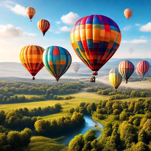 a picture of a colorful hot air balloon with the words  hot air  on the bottom