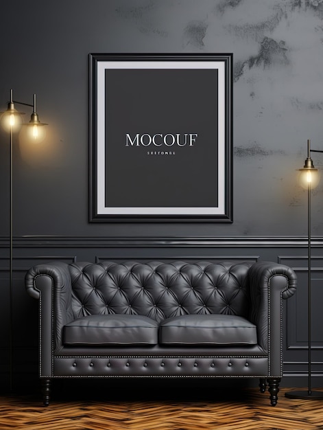 a picture of a couch with a black frame that says mocha on it.