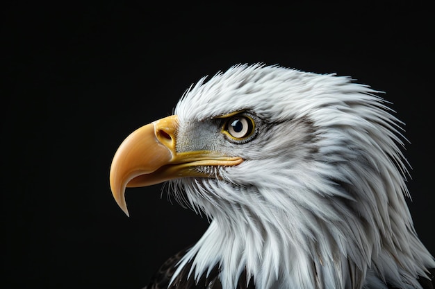 a picture of an eagle with a black background