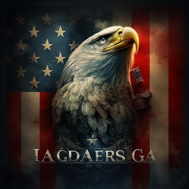 A picture of an eagle with the words lagvals ga on it.