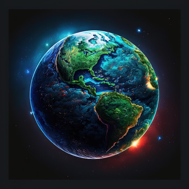 A picture of the earth with the word " earth " on it