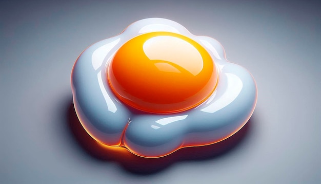 a picture of a egg that has a blue and orange color