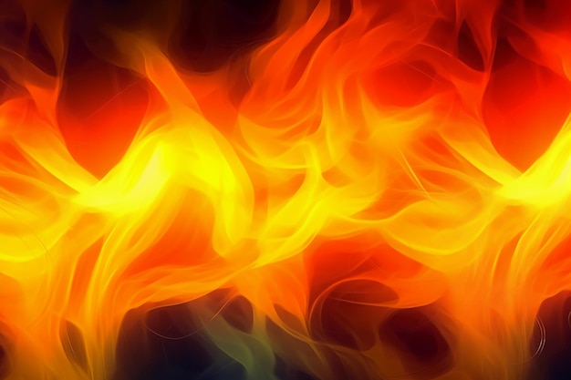 A picture of a fire with orange and yellow flames.