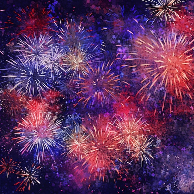 A picture of fireworks with the word fireworks on it