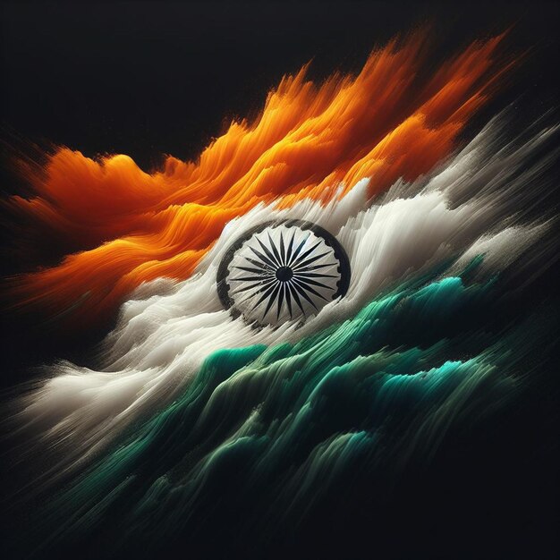 a picture of a flag with the word indian on it