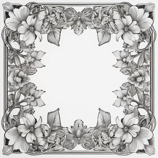 Picture of a floral frame with roses on it