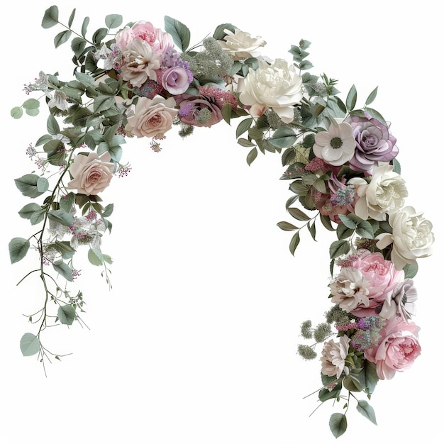 a picture of a flower wreath with the word  flowers  on it