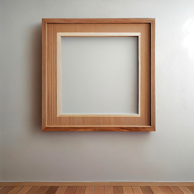 Picture frame hanging on a wall in a room generative ai