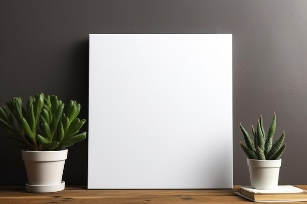 Picture frame mockup Minimalist staging Copies Exhibitions Generative AI