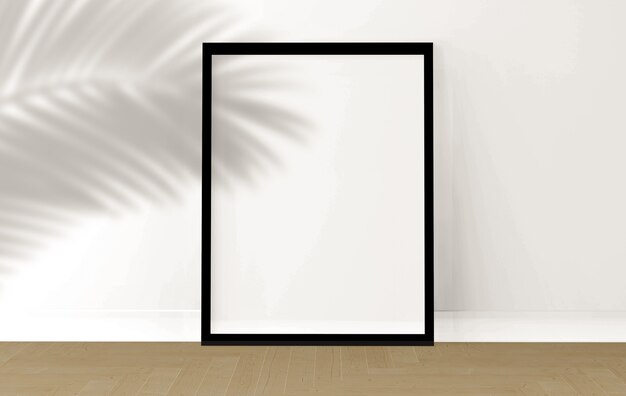 Picture frame in the room , 3d rendering , mockups design