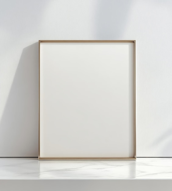 a picture frame with a white frame on the wall