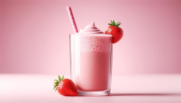 Picture a fresh strawberry smoothie in a glass