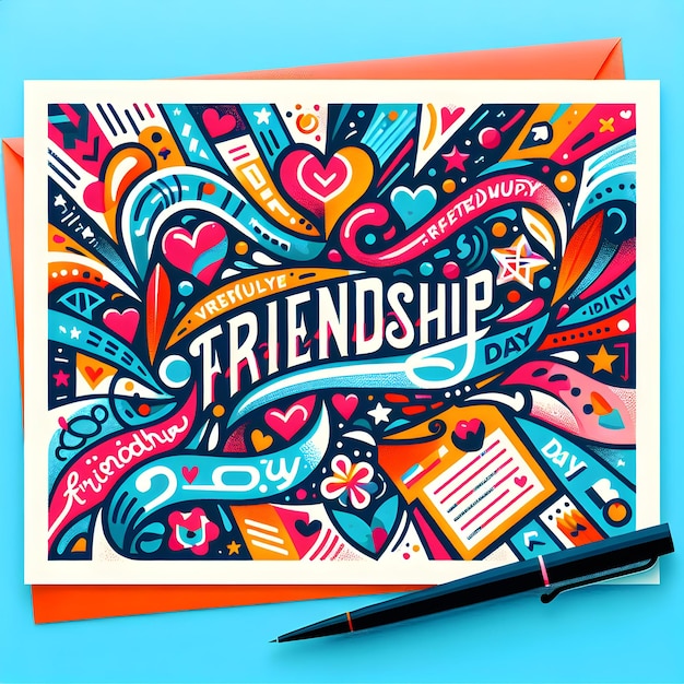 a picture of a friendship friendship with a pen and pencils