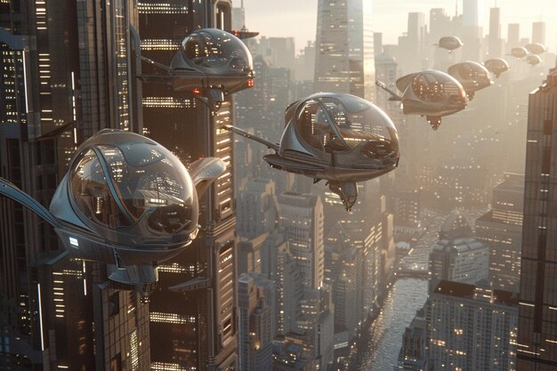 a picture of a futuristic city with a giant silver helmet