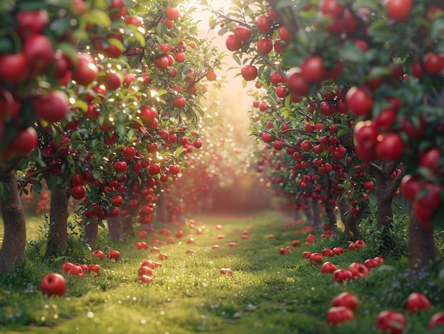 Photo a picture of a garden with a red fruit hanging from the ceiling