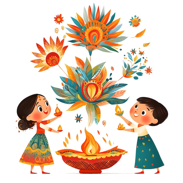 a picture of a girl and a fire with flowers and a girl in a dress