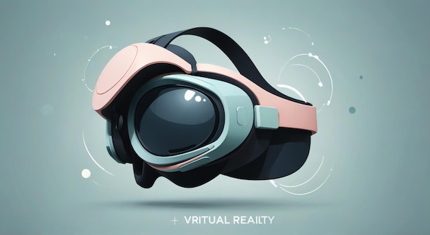 Photo a picture of a goggles with the words  virtual reality  on the bottom