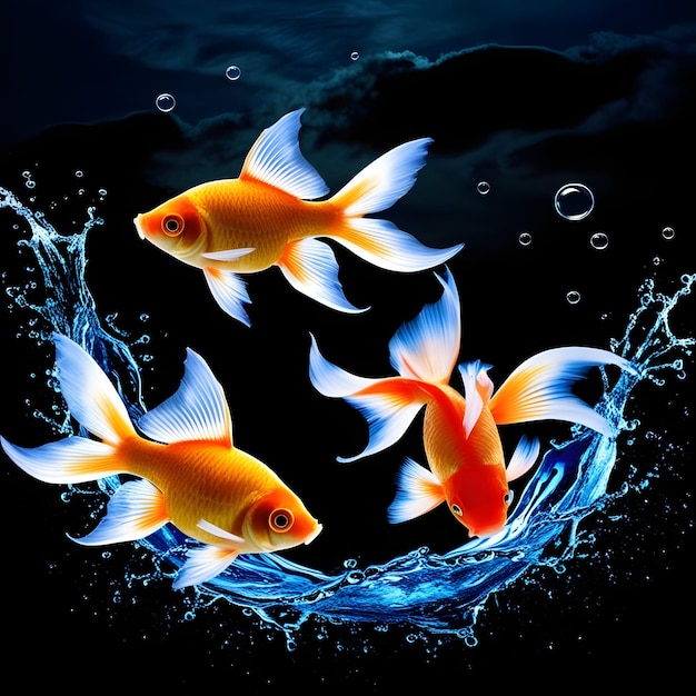 a picture of goldfish in the water with the words koi on the bottom