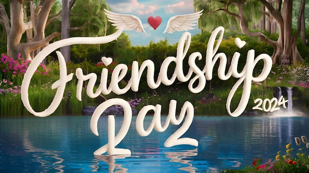 a picture of a greeting card with a picture of a friendship day