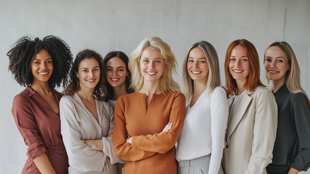 Photo a picture of a group of women with the words  the girl  on the left