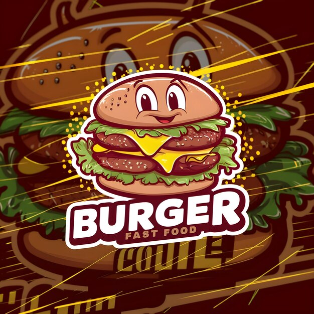 Photo a picture of a hamburger and burger on a brown background