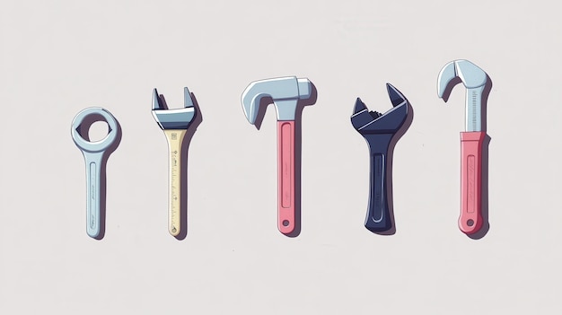 Photo a picture of a hammer and a wrench with the word  t  on it