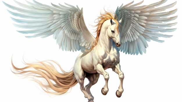 a picture of a horse with wings that say wings flying