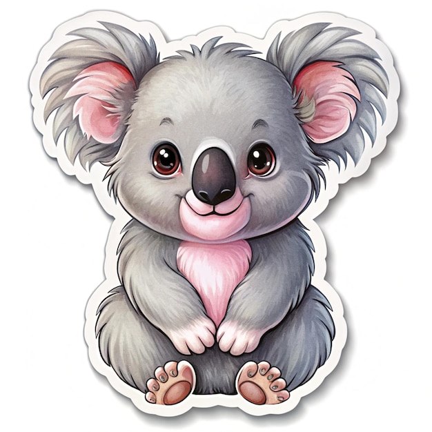 a picture of a koala with a pink shirt that says koala