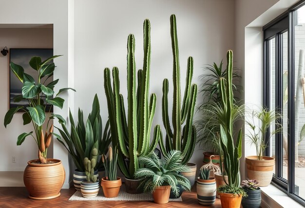 Picture Large cactus and other plants in a modern interior