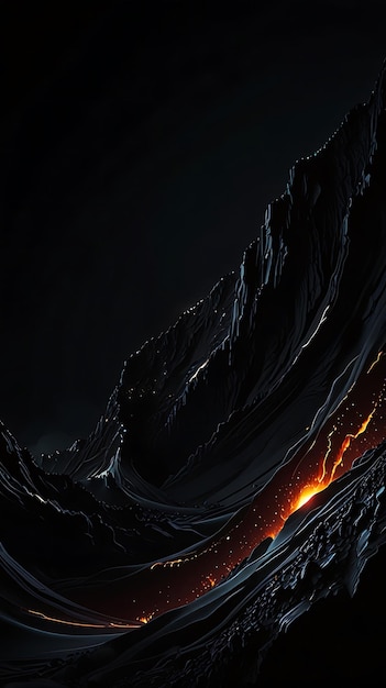 Photo a picture of a lava flow with the words fire on it